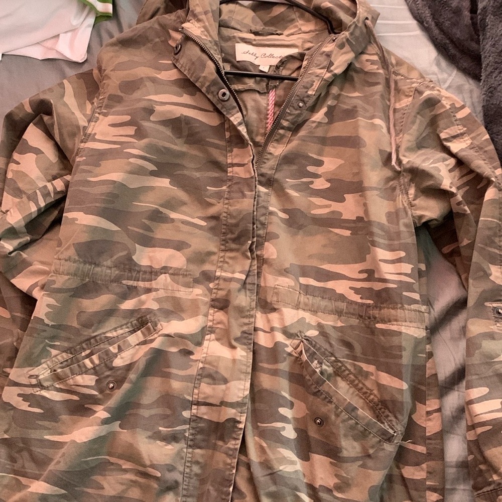 Camo fleece zip up